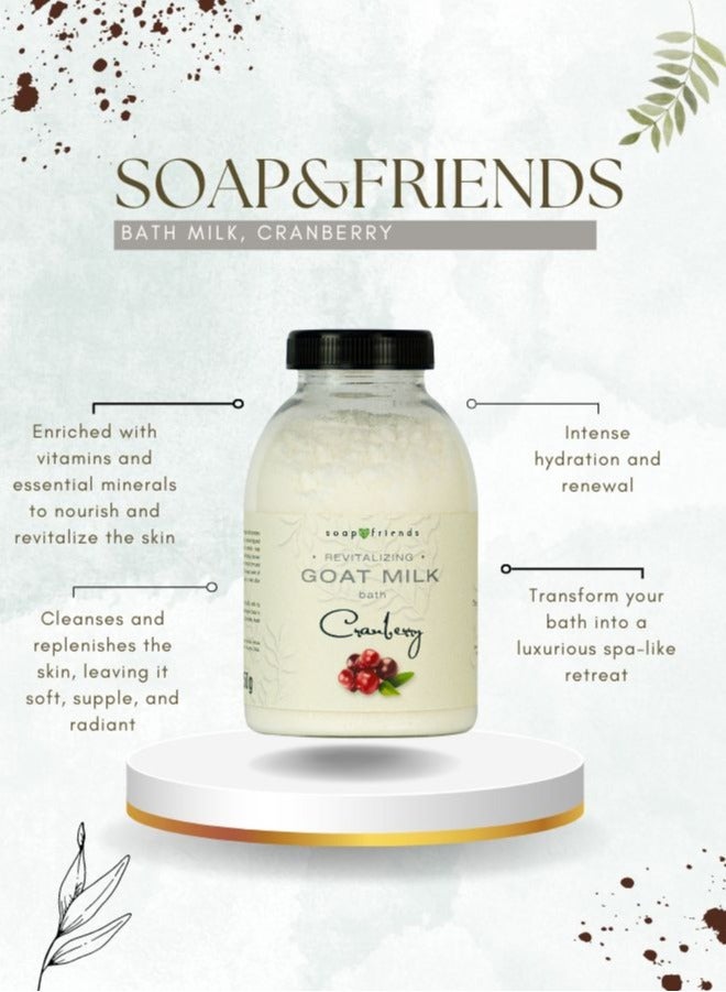 Soap&Friends Soap&Friends Cranberry Bath Milk Based on Goat Milk, Soothing Skin Treatment, 500 g - Image 3