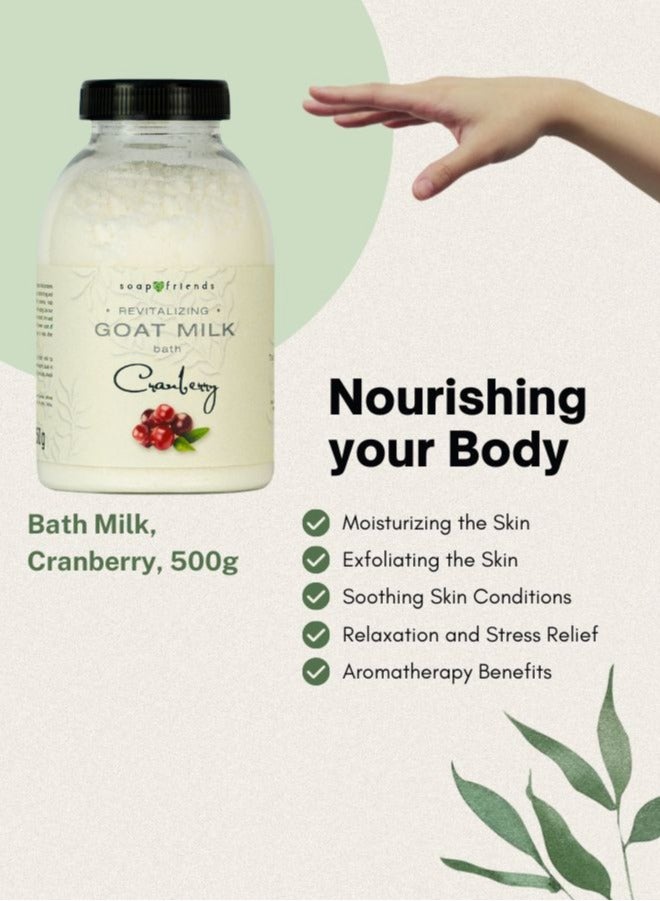 Soap&Friends Soap&Friends Cranberry Bath Milk Based on Goat Milk, Soothing Skin Treatment, 500 g - Image 4