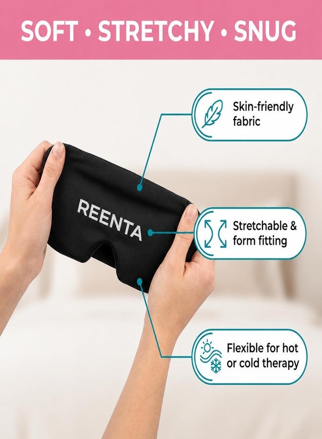 REENTA Migraine Relief Cap – Hot & Cold Therapy Headache Hat | Cooling Gel Ice Pack Mask for Migraine, Sinus, Stress & Tension Relief | Reusable Full Head Wrap for Men & Women (Black) - Image 4