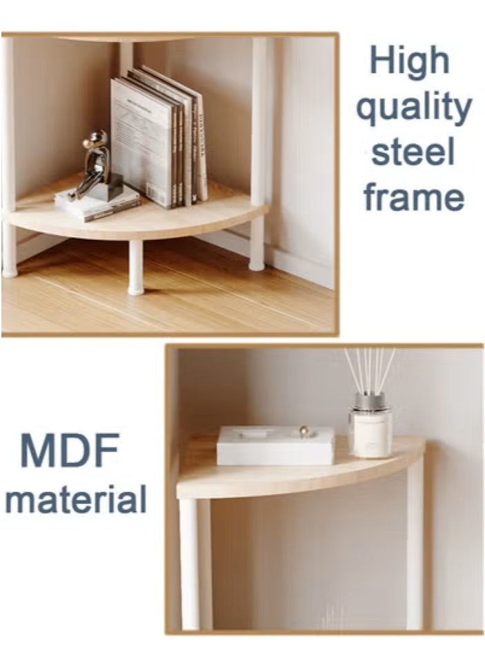 AnneFish 5Tier Corner Shelf Stand Industrial Corner Bookshelf With Metal Frame Plant Corner Display Shelf Corner Bookcase For Bedroom Living Room Rustic  - Image 5
