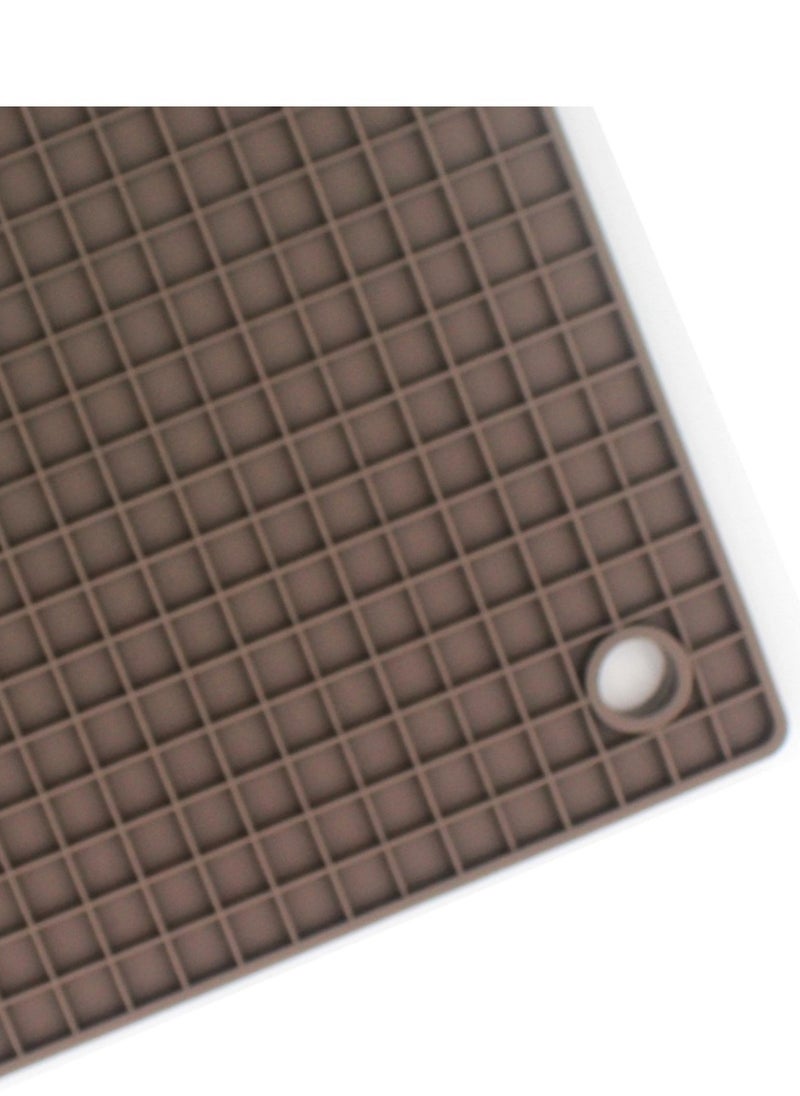 Auroware - Auroware Set of 6 pcs Silicone Non slip Table mat for dining resturants party house kitchen decoration Heat resistance Water resistance dining accessries Square - Image 1