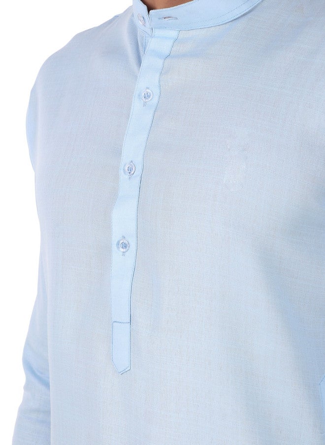 PREEN Adults-Men Blue Kurta Sets - Image 2