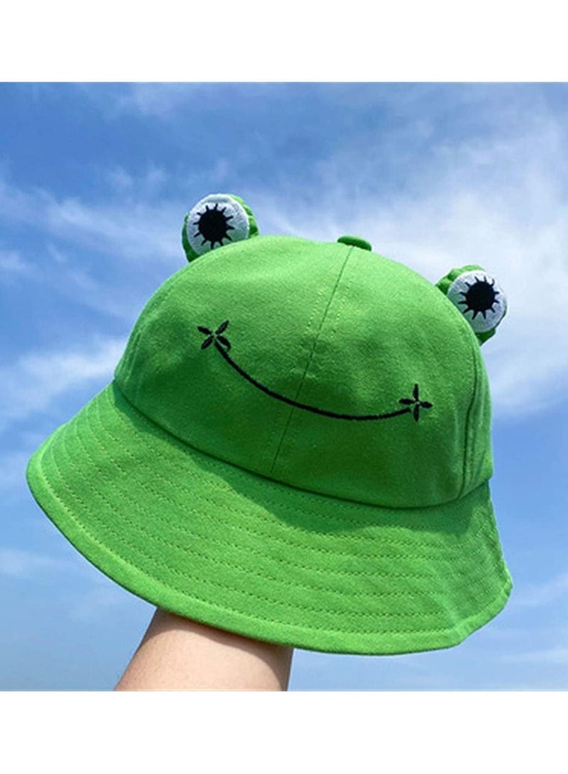 Excefore Frog Bucket Hat Winter Hat Fashion Hat for Women Summer Autumn Plain Women Panama Outdoor Hiking Beach Fishing Cap - Image 5