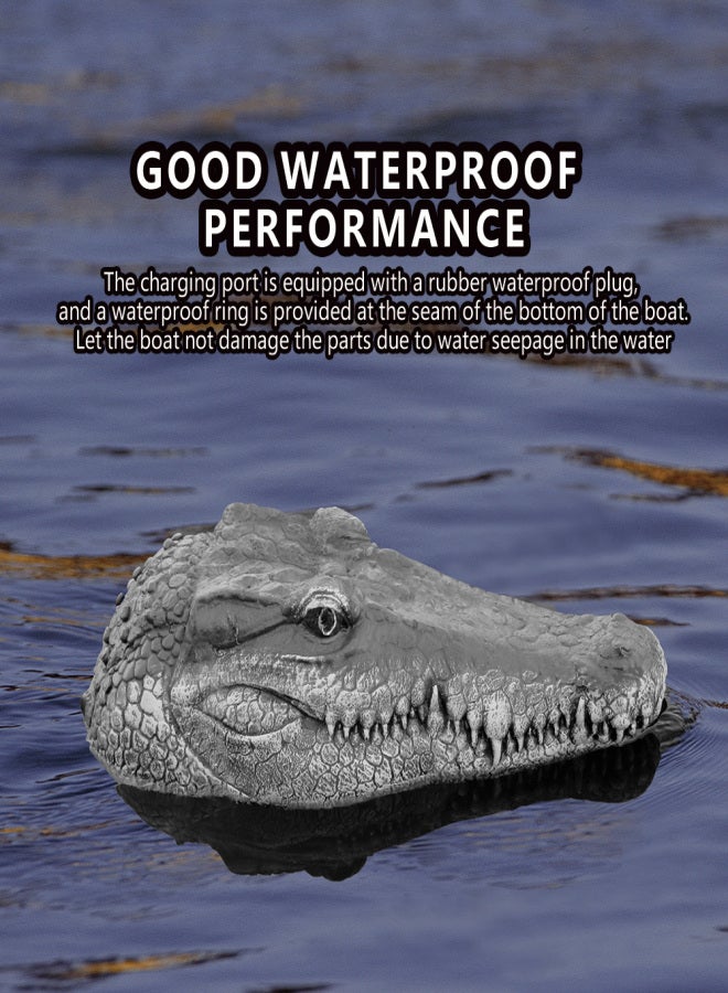 فلاي تيك قارب Flytec V005 RC للتحكم عن بعد بتردد 2.4 جيجا هرتز، قارب سباق كهربائي للمسابح مع لعبة رأس تمساح محاكاة. - Image 5
