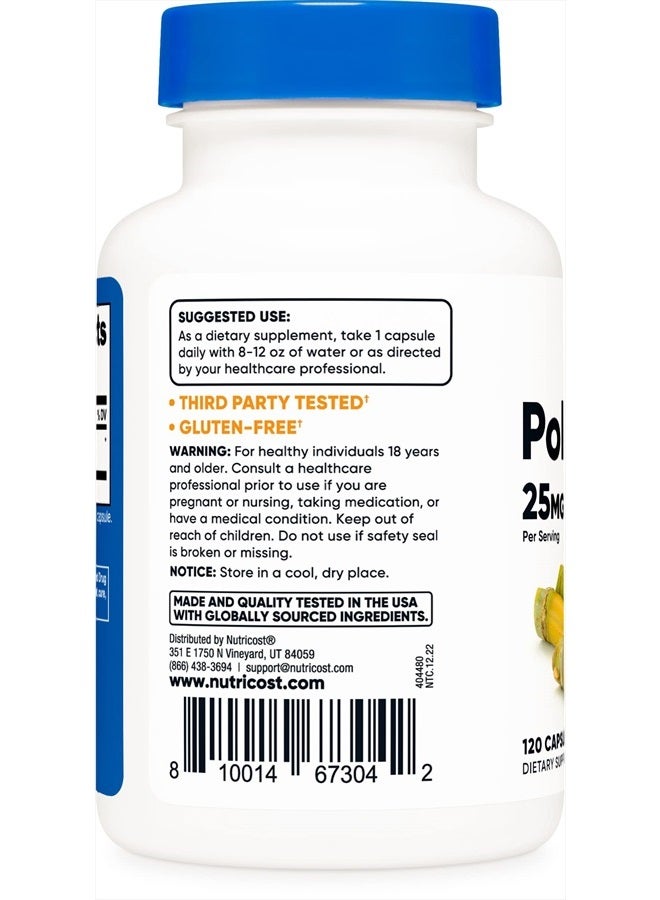Nutricost Policosanol 25mg, 120 Capsules - Gluten Free, Non-GMO, and Vegetarian Friendly - Image 3