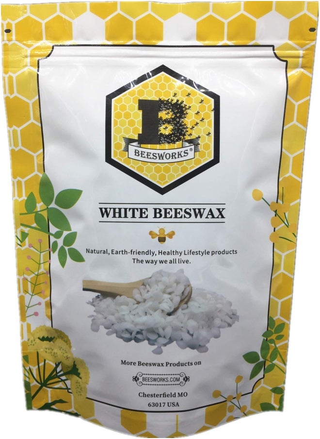 Beesworks - 1lb - Natural Planet Pure White BEESWAX Pellets-100 Pure - Image 1