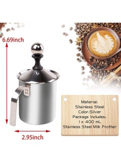 Newvent Newvent Stainless Steel Milk Frother Capuccino Coffee Frother Double Froth Pump Pack of 1  - Image 3