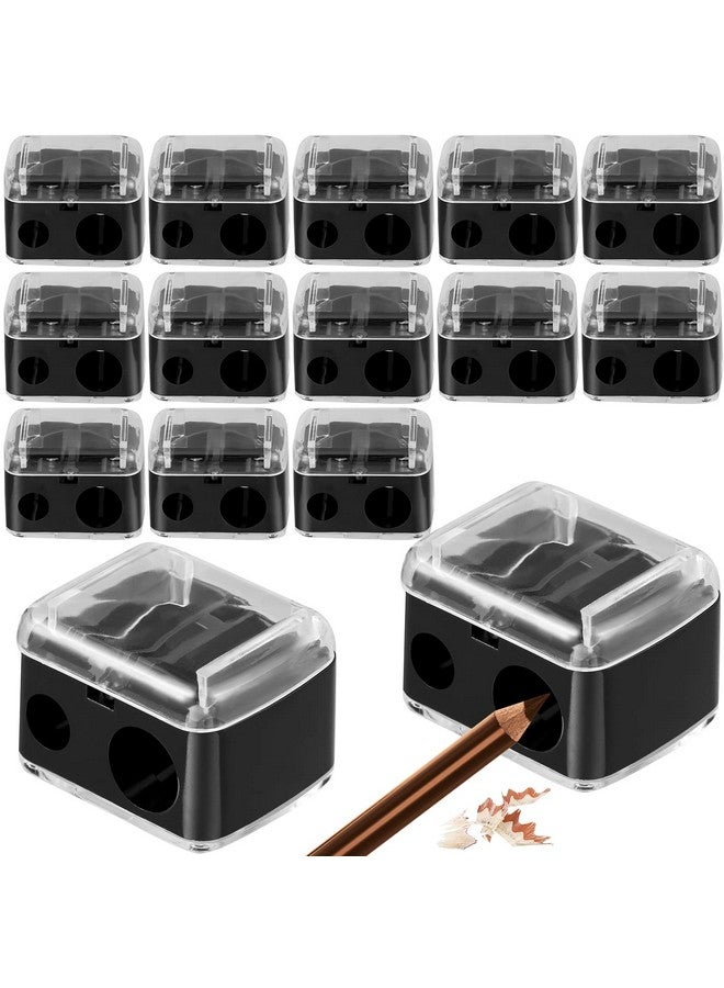 TaoBary 15 Pcs Eyeliner Sharpener Dual Makeup Sharpeners Cosmetic Pencil Sharpener Compact Makeup Pencil Sharpeners For Eyeliner Lip Liner Pencils Black - Image 2