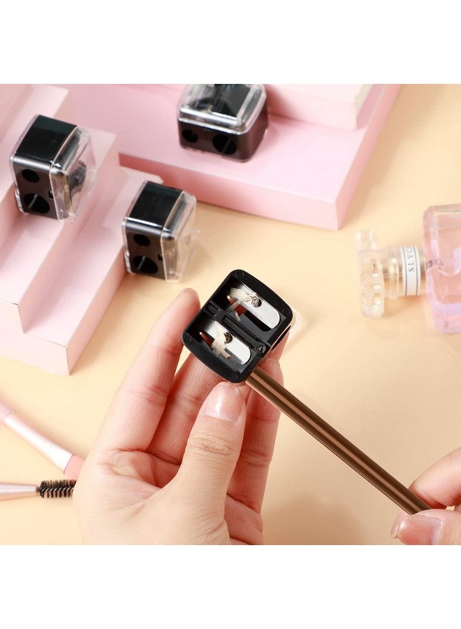 TaoBary 15 Pcs Eyeliner Sharpener Dual Makeup Sharpeners Cosmetic Pencil Sharpener Compact Makeup Pencil Sharpeners For Eyeliner Lip Liner Pencils Black - Image 4