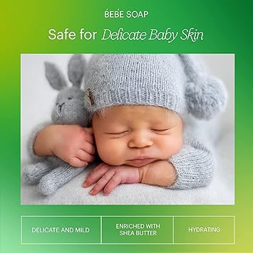 Makari صابون ماكاري للأطفال 54 أونصة صابون يومي مرطب للبشرة الحساسة تنظيف لطيف بار للأطفال مع زبدة الشيا ومكونات نباتية غير مهيجة مغذية ومهدئة - Image 5