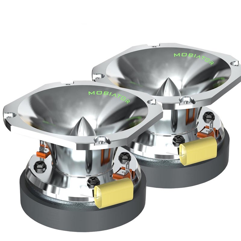 mobiator T40HP 4.5" High Compression Hybrid Driver/Tweeter Magnet 1.5" PEI Vc 750 Watts 4-Ohm, Pro Audio, High Frequency (Pair) - Image 1