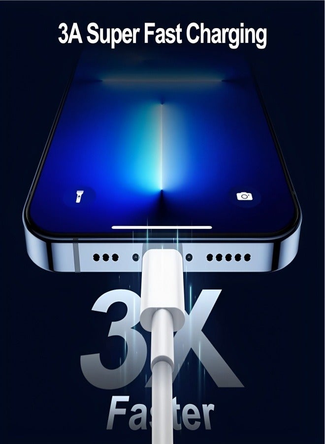 الصفحة الرئيسية كابل شحن iPhone قطعتين (1 متر + 2 متر) [معتمد من MFi] كابل بيانات USB-C إلى Lightning، يدعم الشحن السريع، PD 20 وات، مناسب لجهاز iPhone 14/14 Pro/14 Plus/14 Pro Max، iPad Pro، iPhone 8-13 سلسلة كاملة - Image 4