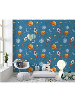 Space Pattern Inspiring For Kids  Fabric Wallpaper Covers An Area ​​Up To 4.2Mx3M With Adhesive  And Smoothing Tool - pzsku/ZA128830B3E9EA2869ADEZ/45/_/1736811839/3398dc1b-e52d-4d32-bbf1-0ea3cfac5251