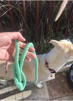 Y&D Green Rope Leash, Handmade Organic Cotton Ombre Dog Leash with a Snap Hook, Tie Dyed  - Image 4