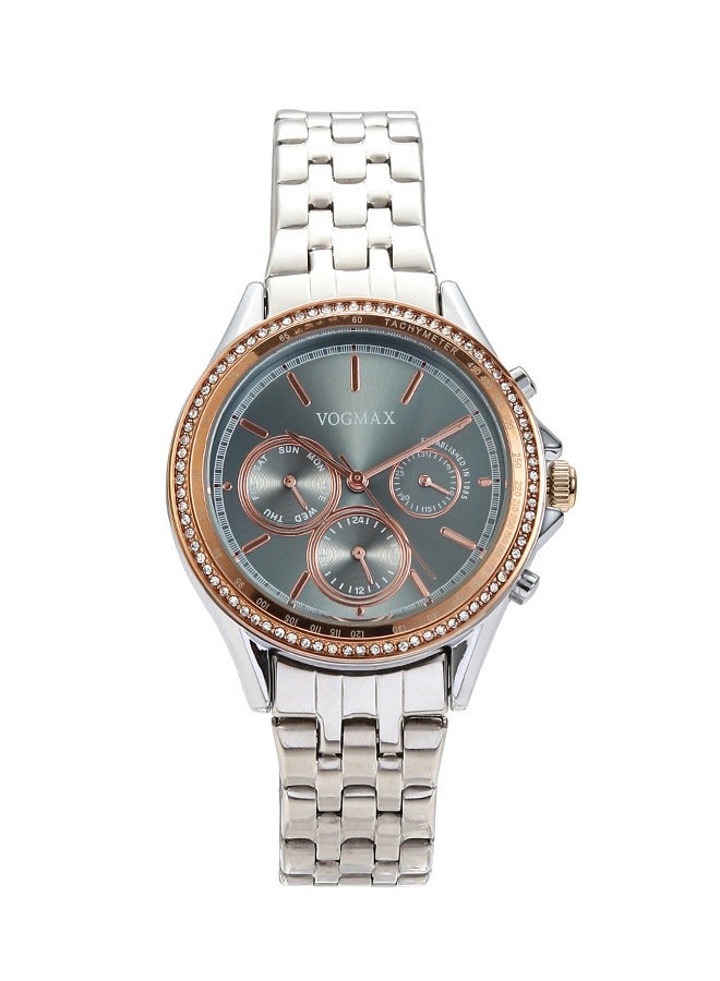Analogue Multifunction Quartz Watch for Women with Stainless Steel Bracelet