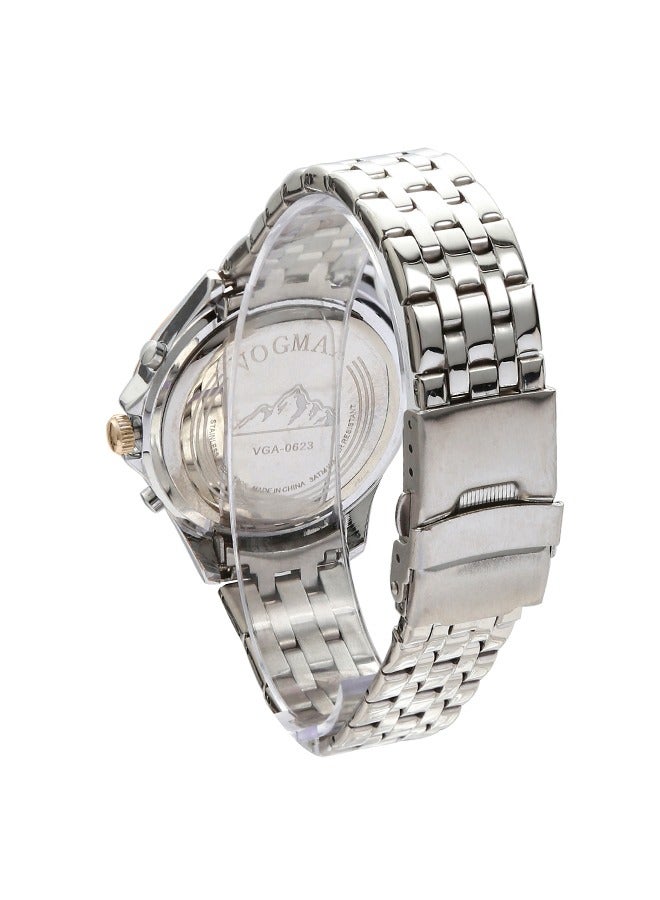 Analogue Multifunction Quartz Watch for Women with Stainless Steel Bracelet