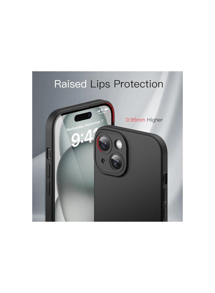 جي تيك حافظة JETech رفيعة لهاتف iPhone 15 Plus مقاس 6.7 بوصة مع حماية كاملة لعدسة الكاميرا، غطاء هاتف واقٍ بسيط للغاية وخفيف الوزن وخفيف الوزن (أسود) - Image 5