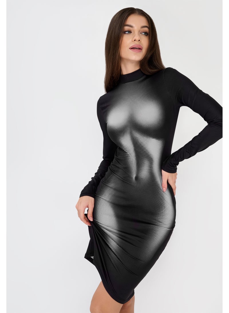 Bona Fide Women’s Bodycon Dress – Long Sleeve Cut Out Midi Dress – Summer Night Out Dress - Image 3