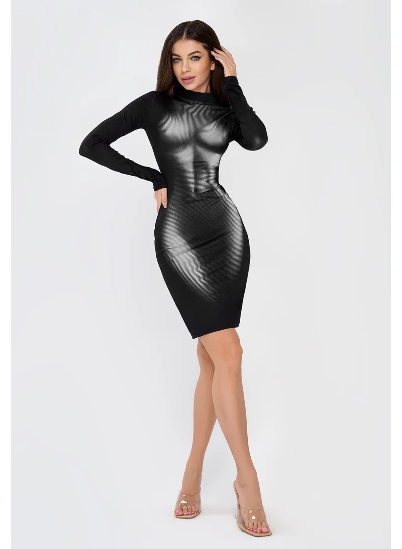 Long Sleeve Cut Out Dress for Women