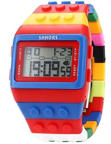 SHHORS ساعة يد رياضية رقمية مع إنذار وإضاءة خلفية LED للرجال والنساء من SHHORS - Image 1