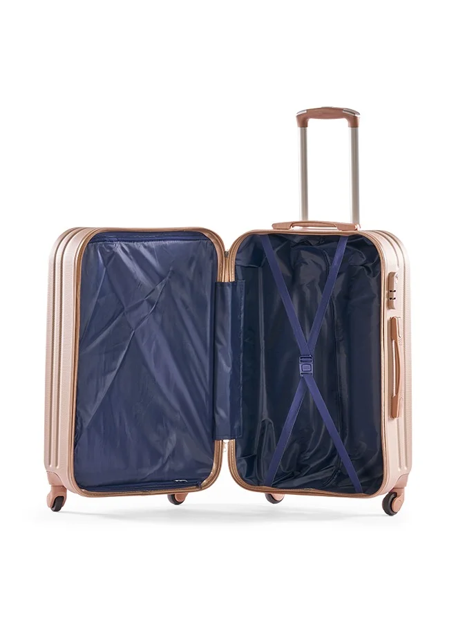 LIMRA Hardside 6 Piece Luggage Trolley Set Gold