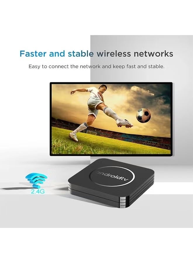 Android 4K UHD TV Box with Remote, Android 14.0 4GB+64GB, 4K HDR + Streaming Devices for TV, Support Dolby Atmos, Smart TV Box, Network Set-Top Box, Streaming Media Players - Image 2