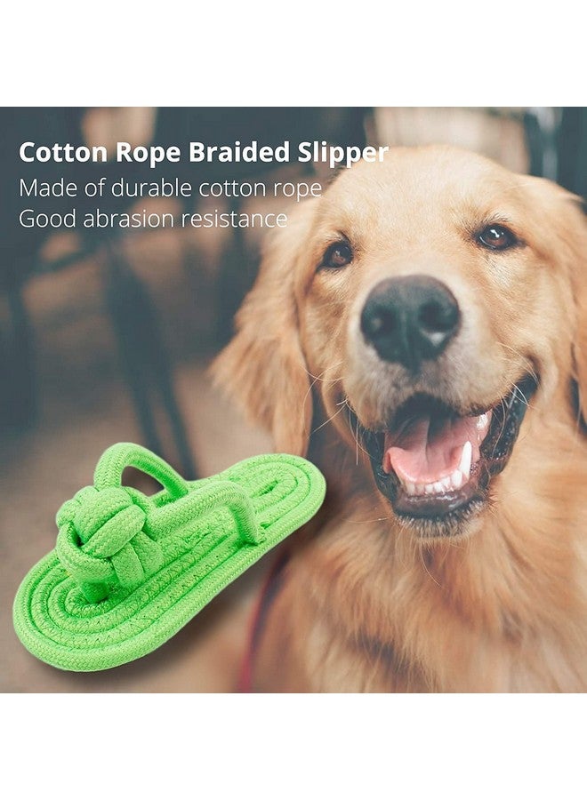 حبل مضغ قطني للكلاب 3 في 1 (عقدتان + عود ذرة + شبشب مع عظمة 3 بوصات مجانية) للعب وتنظيف الأسنان والتدريب (قد يختلف اللون) - Image 4