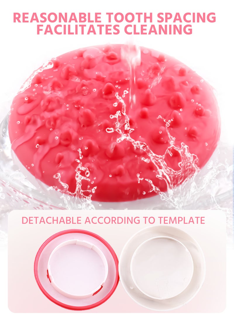 Silicone Anti Cellulite Massager, Body Shower Scrubber, Cellulite Remover - Improve Circulation, Distribute Fat Deposits, Body Massager, Exfoliator, Fat Roller Use with Creams and Oils - Pink - Image 3