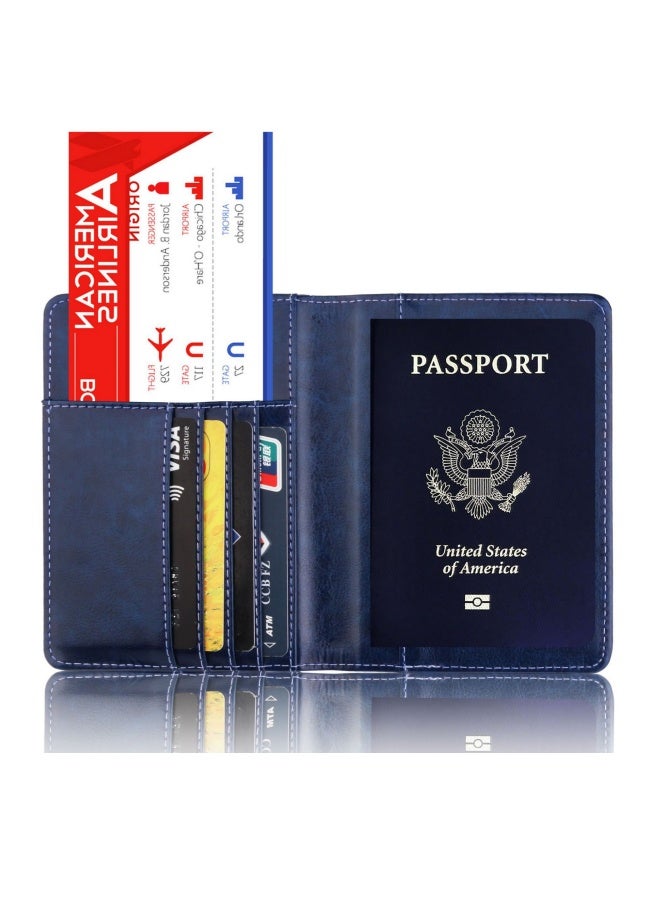 1 Passport Holder, Card Slot, RFID Passport Cover, Anti-Magnetic Passport Cover, Creative Aircraft ID Storage Bag, Dark Blue  - Image 2