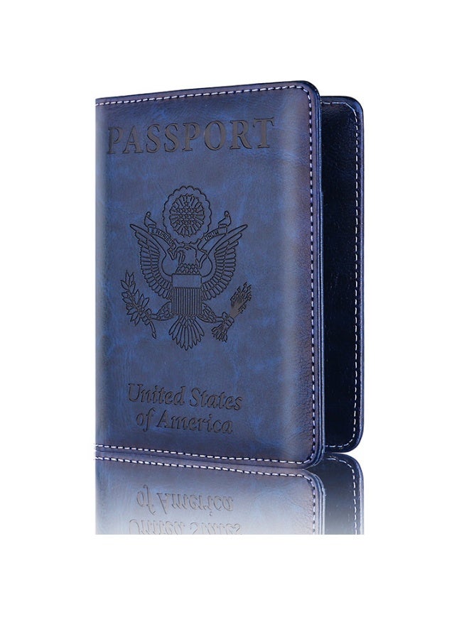 1 Passport Holder, Card Slot, RFID Passport Cover, Anti-Magnetic Passport Cover, Creative Aircraft ID Storage Bag, Dark Blue  - Image 3