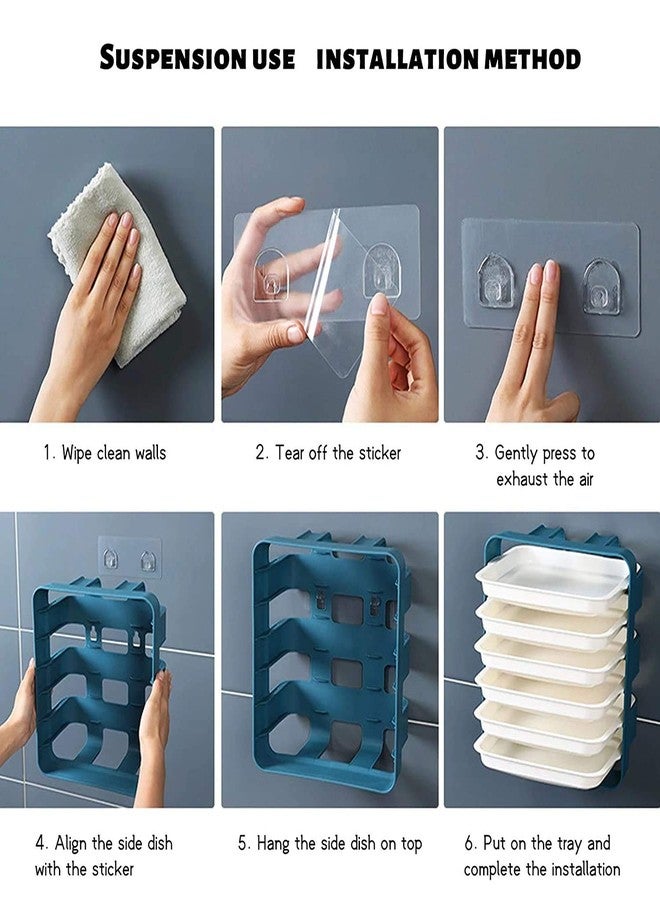 Savpesh رف مطبخ سافبيش بستة طبقات || رف تخزين خضراوات يُثبت على الحائط || صينية تقديم طعام || حامل أدوات مائدة - Image 5