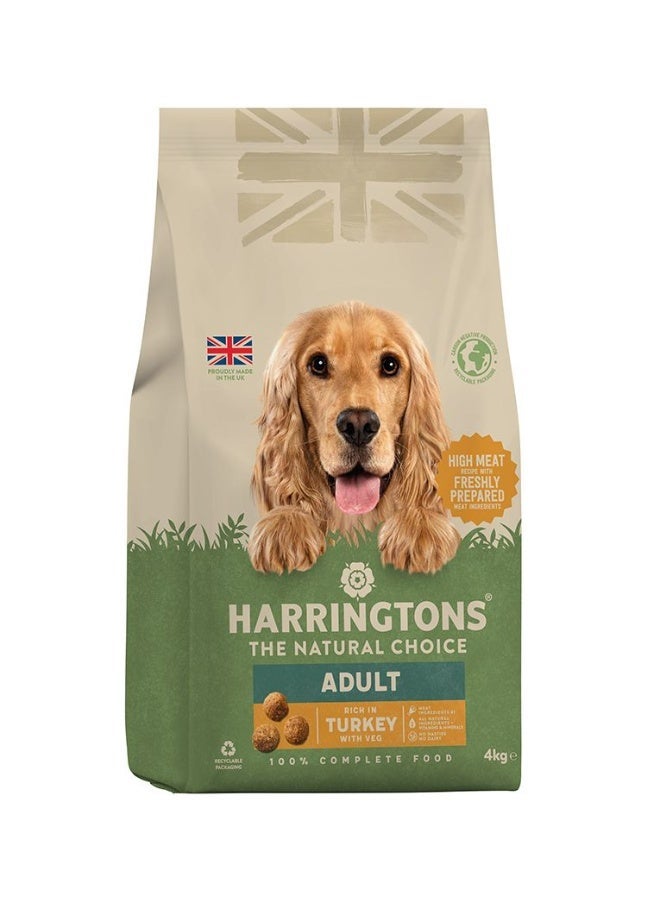 Harringtons Complete Turkey with Veg Adult Dry Dog Food 4 KG - Image 1