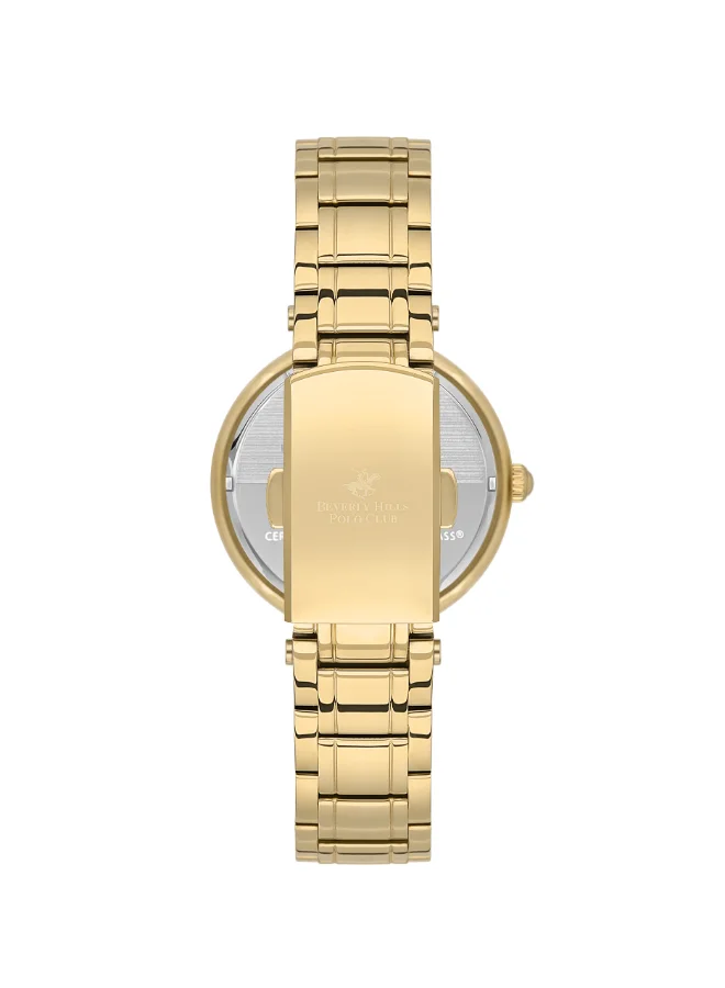 BEVERLY HILLS POLO CLUB Beverly Hills Polo Club BP3585X.120 Women's Analog Display Watch & Metal Strap Gold
