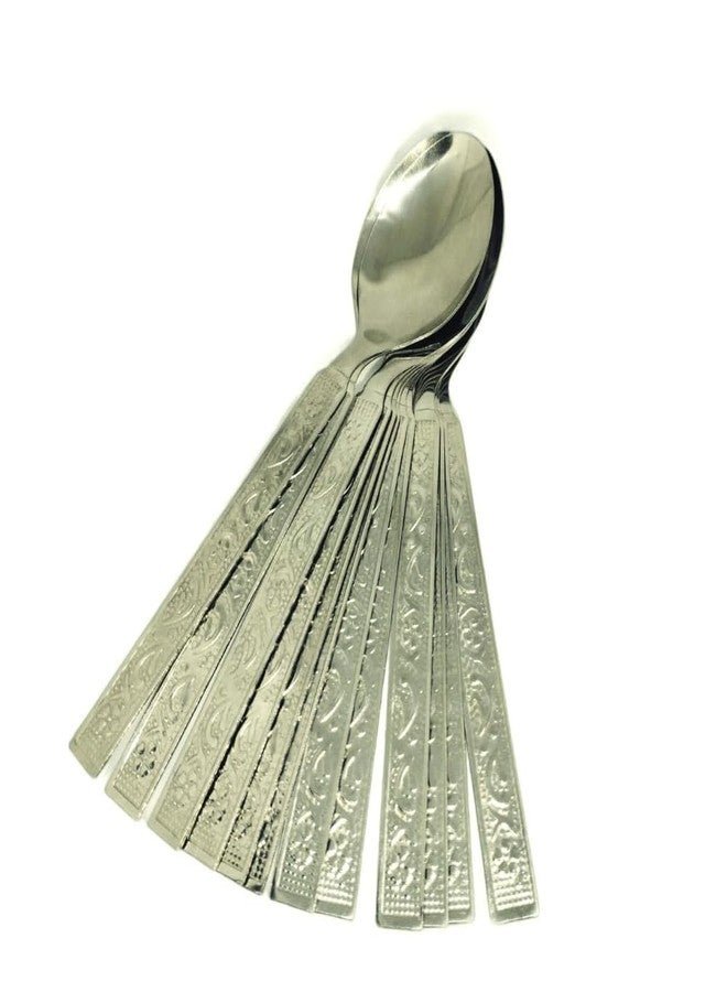 SVDK Stainless Steel Spoon Set of 12,Dinning, Dinner, Spoon and Table Spoons Cooking Food Grade Silverware for Home and Kitchen (Set of 12) - Image 1