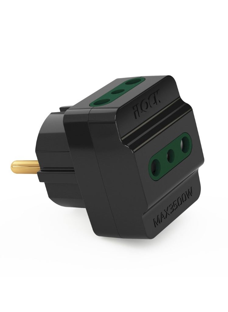 iLOCK iLOCK 3 Port Wall Adapter 16A 250V 3500 Watt Black  - Image 2