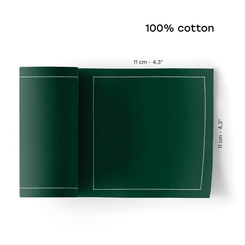 MY DRAP Cotton Cocktail Napkin - 4.3 x 4.3 in - 50 units per roll - English Green - Image 4