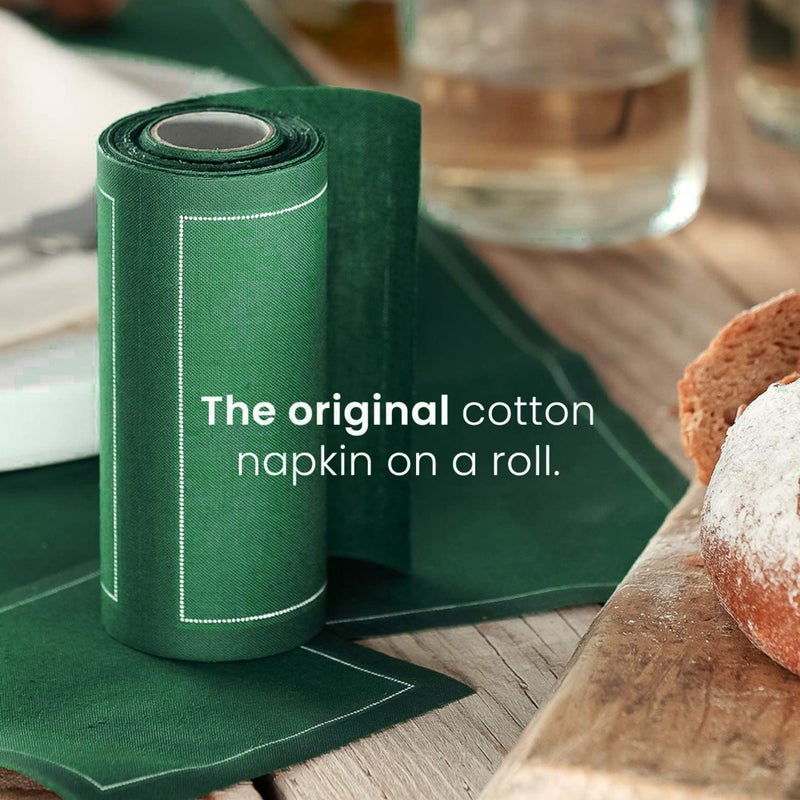MY DRAP Cotton Cocktail Napkin - 4.3 x 4.3 in - 50 units per roll - English Green - Image 2