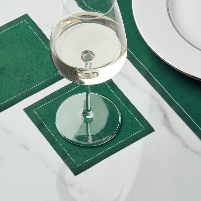 MY DRAP Cotton Cocktail Napkin - 4.3 x 4.3 in - 50 units per roll - English Green - Image 3