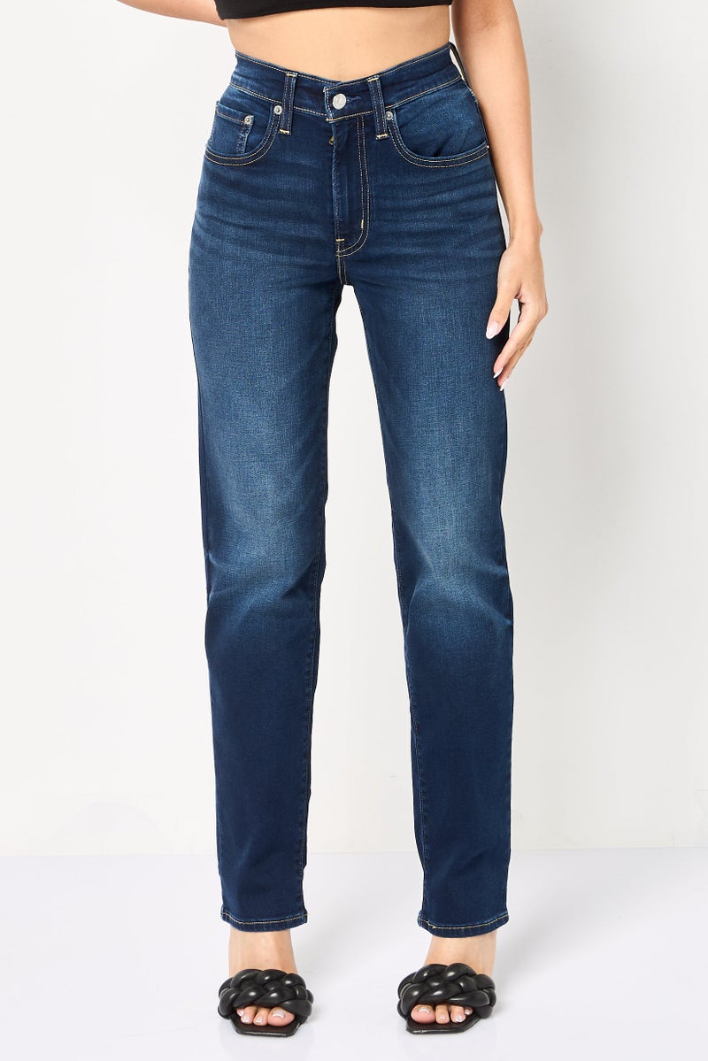 Levi's Women Skinny Fit Washed Denim Jeans, Blue - Image 1