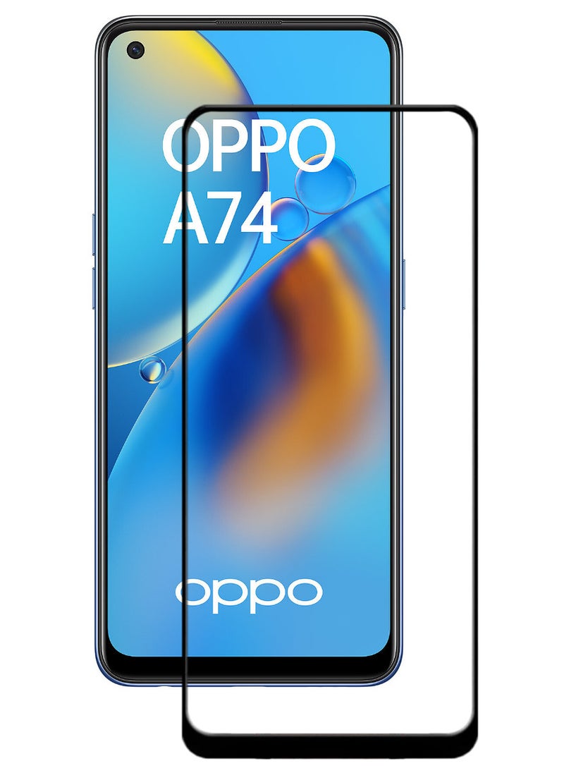 ACLIX Antistatic ESD Dustproof Premium Quality High Definition Tempered Glass Screen Protector Designed For Oppo A74 - Image 1