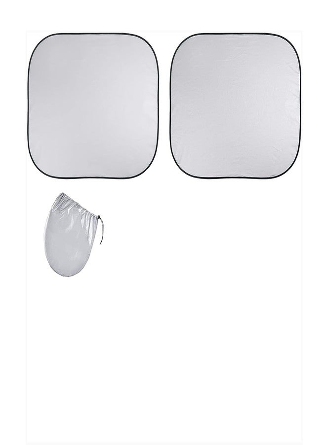 EzyShade Windshield Sun Shade for Jeep with Shield-X Reflective Technology. See Vehicle Size-Chart. Foldable 2-Piece Car Sunshade for Jeep Wrangler, Gladiator, Renegade, FJ Cruiser. X-Small Size - Image 1