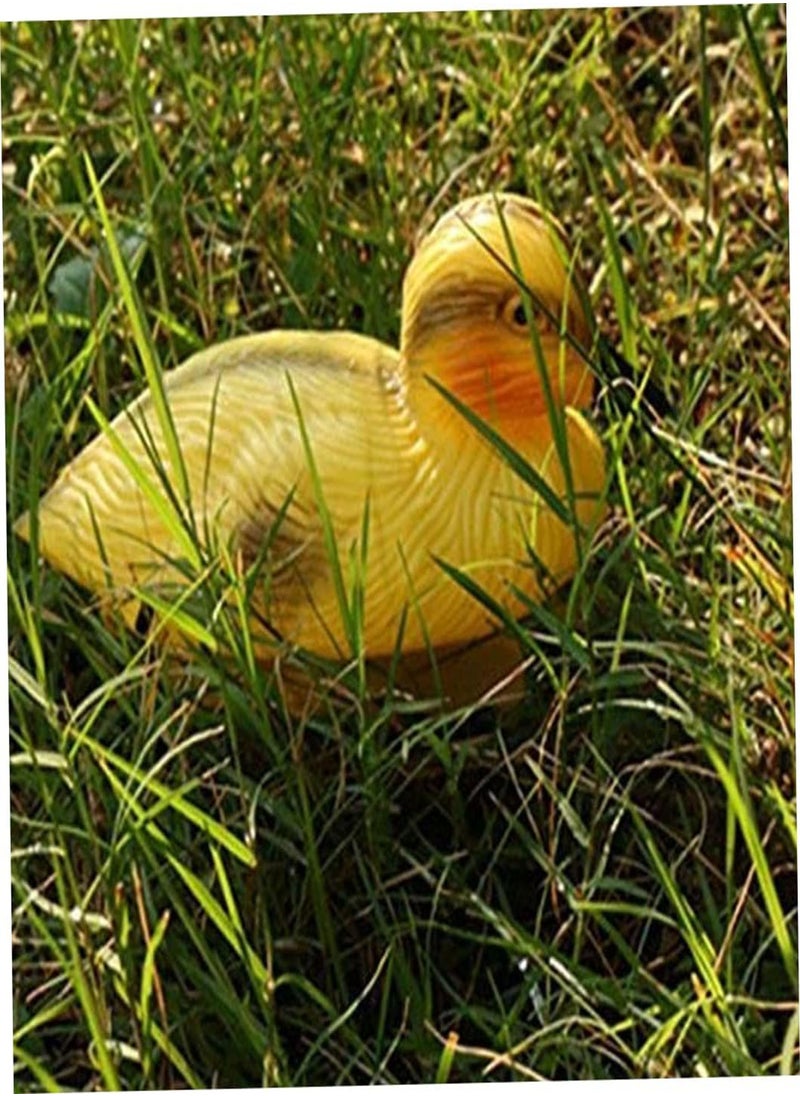 GGOOT - 2pcs Garden Ornaments Outdoor Yellow Duck Ornament Garden Statue Resin Sculpture Statues for Indoor Outdoor Yard Lawn Pool Pond 13*7*7.5cm - Image 1