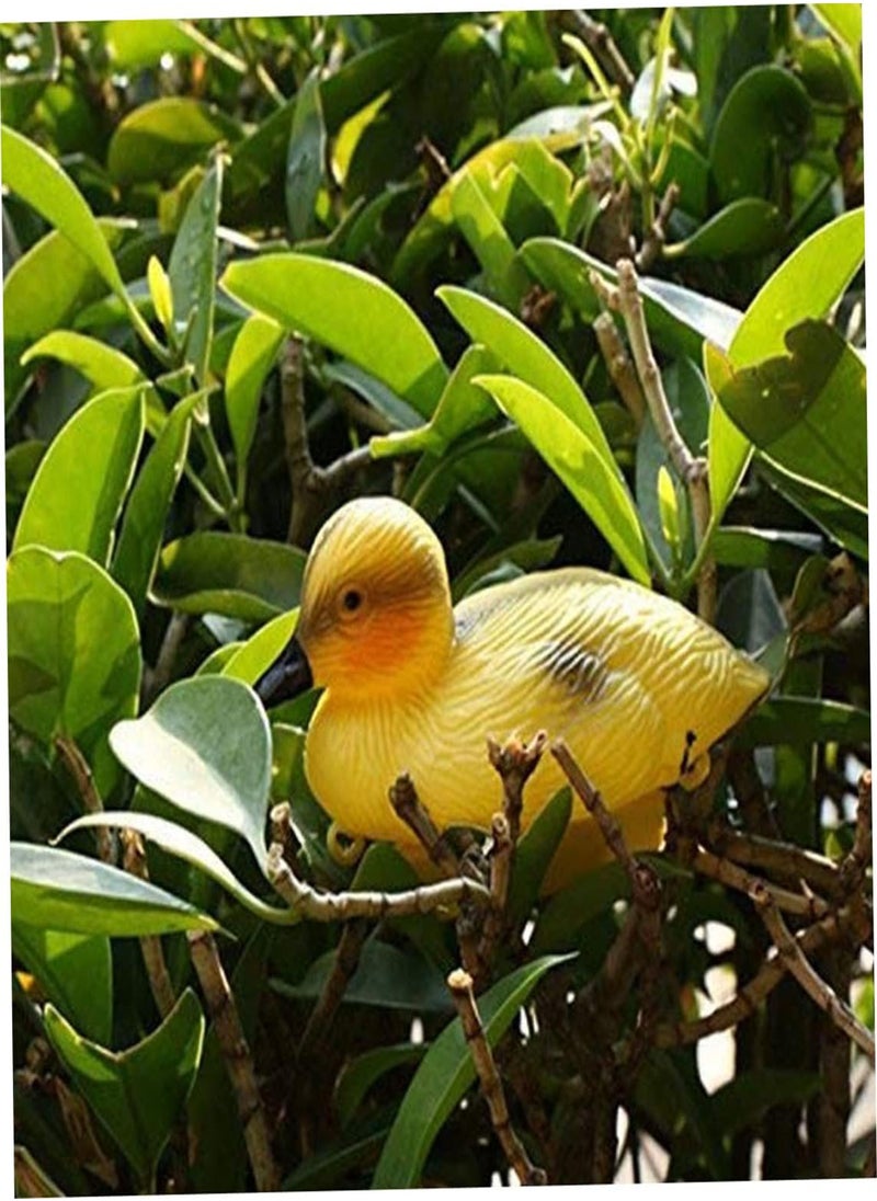 GGOOT - 2pcs Garden Ornaments Outdoor Yellow Duck Ornament Garden Statue Resin Sculpture Statues for Indoor Outdoor Yard Lawn Pool Pond 13*7*7.5cm - Image 1