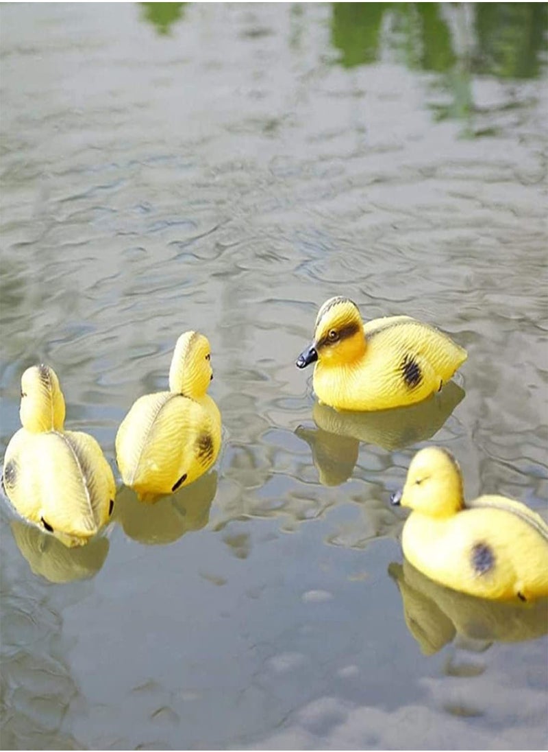 GGOOT - 2pcs Garden Ornaments Outdoor Yellow Duck Ornament Garden Statue Resin Sculpture Statues for Indoor Outdoor Yard Lawn Pool Pond 13*7*7.5cm - Image 1