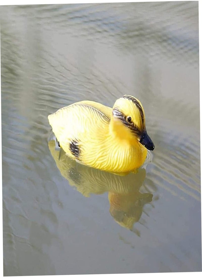 GGOOT - 2pcs Garden Ornaments Outdoor Yellow Duck Ornament Garden Statue Resin Sculpture Statues for Indoor Outdoor Yard Lawn Pool Pond 13*7*7.5cm - Image 1