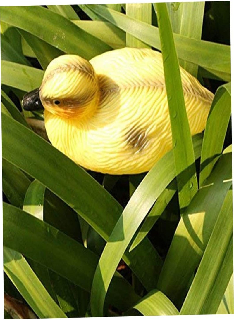 GGOOT - 2pcs Garden Ornaments Outdoor Yellow Duck Ornament Garden Statue Resin Sculpture Statues for Indoor Outdoor Yard Lawn Pool Pond 13*7*7.5cm - Image 1