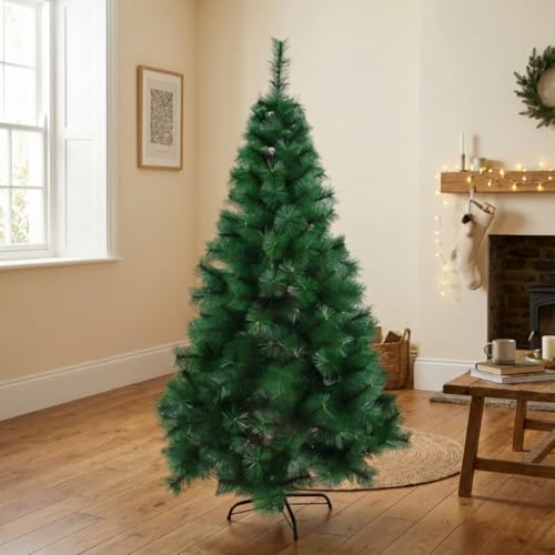 VikriDA 7.5 Feet Artificial Pine Green Christmas Tree | Xmas Tree with Sturdy Metal Stand for Home & Office Decoration - Image 1