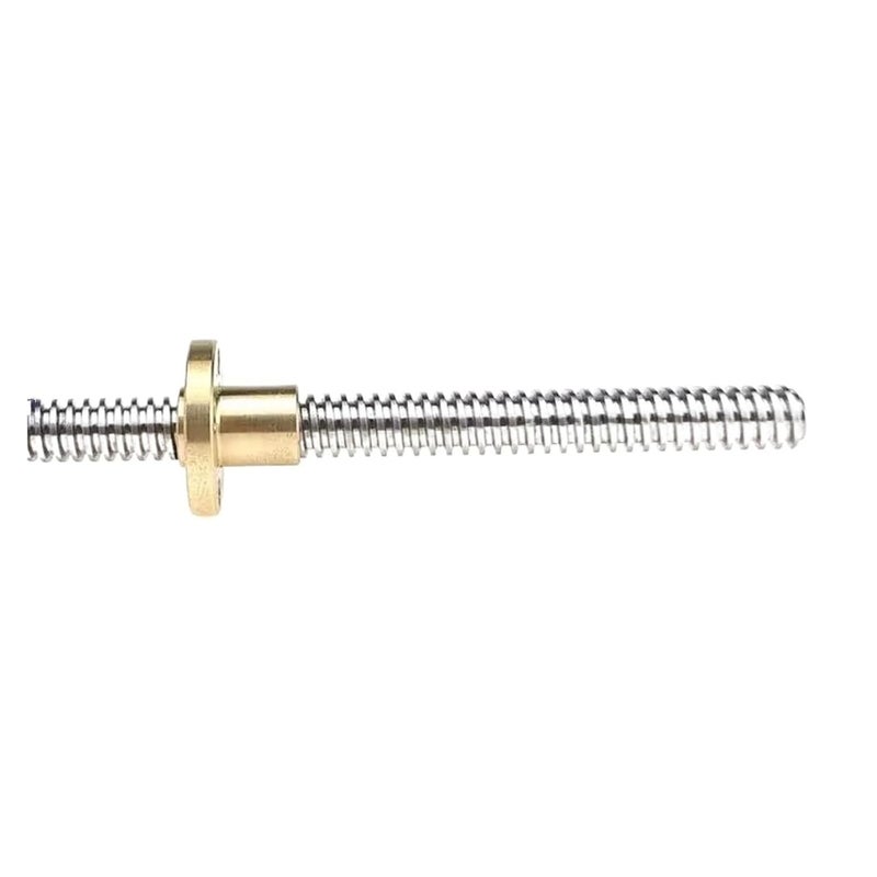 3 Pcs T8 Lead Screw 8mm Lead 2 300mm Trapezoidal Rod with Brass Nut for CNC 3D Printer - Image 3
