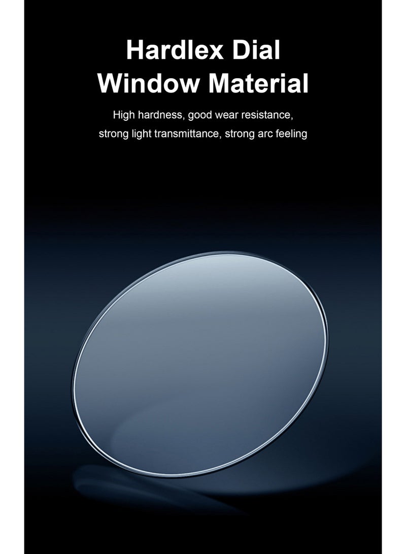 جوهوس ساعة يد رجالية فاخرة بتقنية الكرونوغراف التناظري - مربعة الشكل 39 مم، من الفولاذ المقاوم للصدأ، مقاومة للماء حتى عمق 30 مترًا، عرض التاريخ، كوارتز (هدية عمل غير رسمية) - Image 5