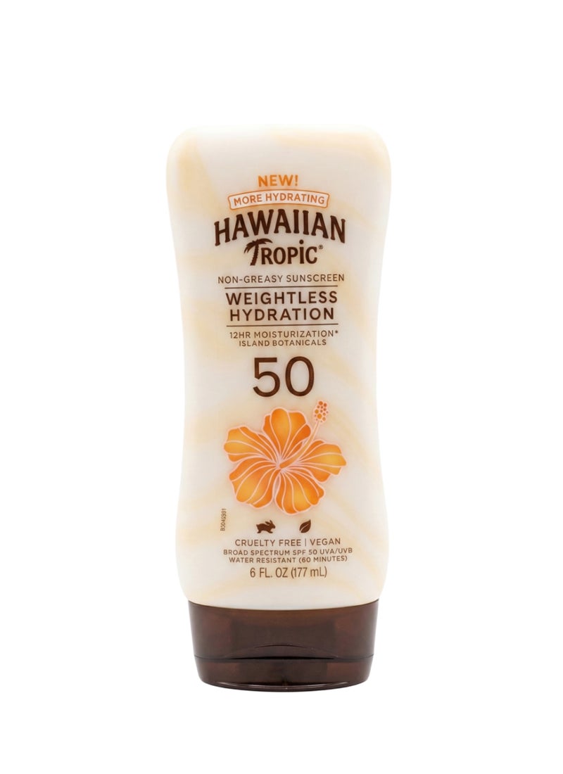 Hawaiian Tropic Weightless Hydration Sunscreen Lotion - Image 1